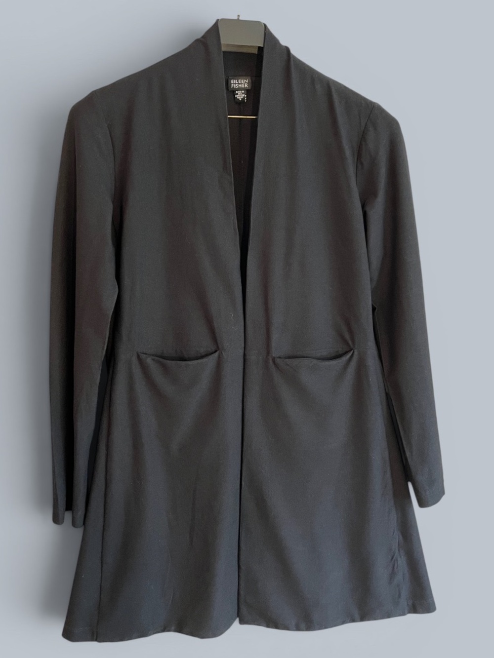 Eileen Fisher Shawl Collar Washable Crepe Jacket Size Small
